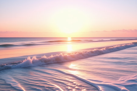 Beach sun surface wave landscapeの素材