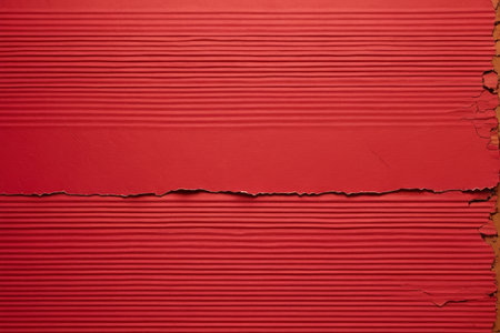 Red corrugated paper texture and damaged imagesの素材