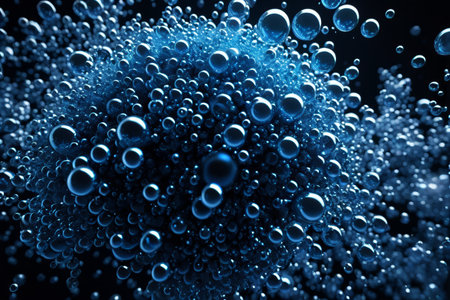 Blue Bubble Abstract Background Materialの素材