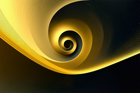 Gold spiral abstract background design materialの素材