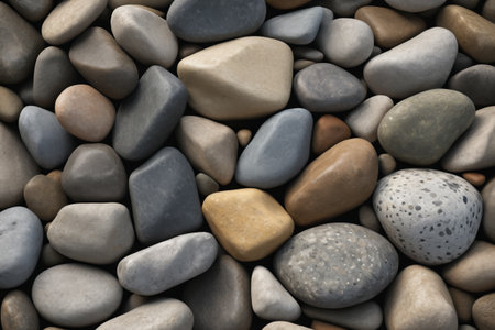 Close up of various pebblesの素材