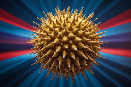 Close up image of the virusの素材