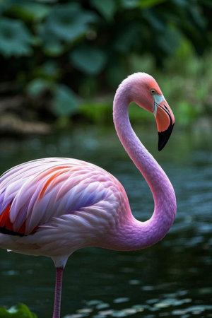 Pink Flamingo Close upの素材