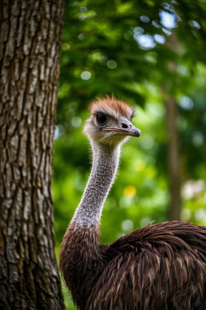 Close up of the ostrich's natural environmentの素材
