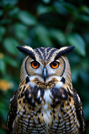Close up owl portraitの素材