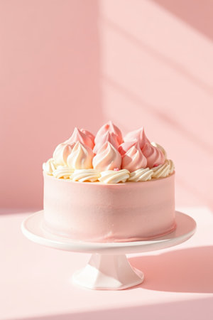 Pink Cream Cake Close upの素材