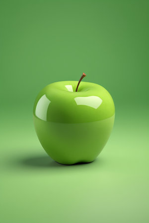 Green Apple Close up Still Life Materialの素材