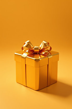 Gold Gift Box Close upの素材