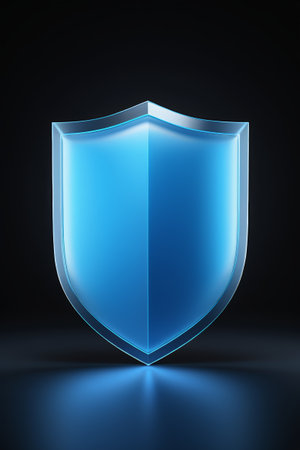 Blue transparent shield materialの素材