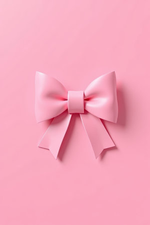 Pink bow decoration materialの素材
