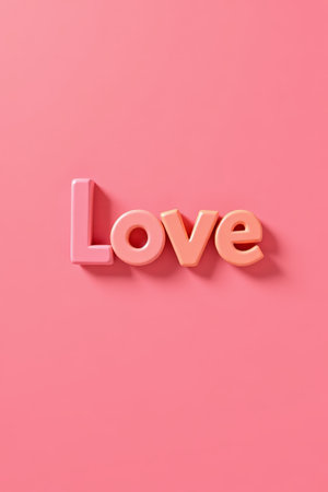 Pink background 3D love wordsの素材