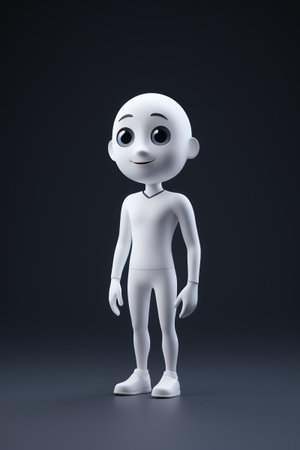 Standing cartoon robot imageの素材