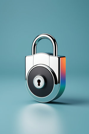 Metal Padlock Close up Materialの素材