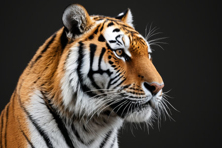 Close up portrait of a tigerの素材