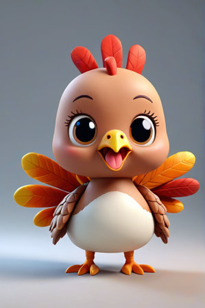 Cute cartoon chicken image materialの素材