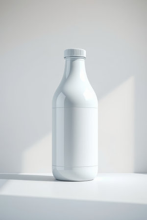 White bottle product displayの素材