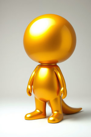 Golden Cartoon Character 3D Modelの素材