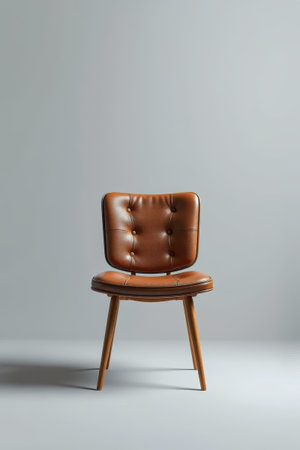 Brown leather modern minimalist style chairの素材