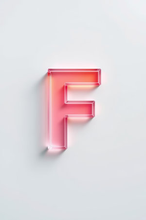 Pink three dimensional letter F materialの素材