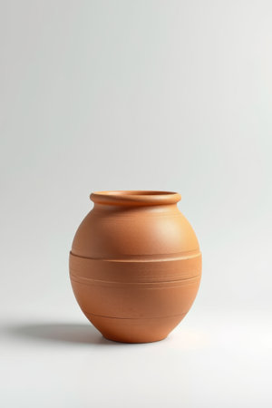 Close up of a still life in a brown clay potの素材