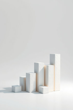 Three dimensional column chart materialの素材