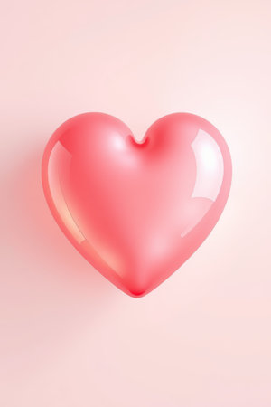 Pink heart shaped stereoscopic iconの素材