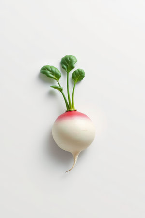 Close up of red and white radishの素材