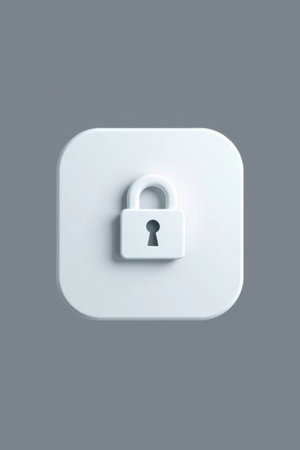 White lock icon design materialの素材