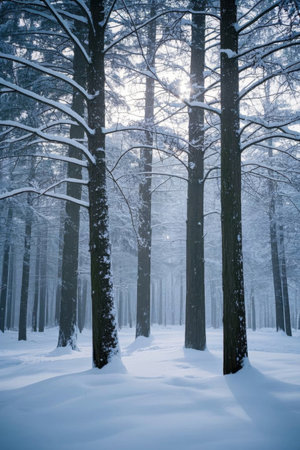 Snow Forest Natural Landscapeの素材