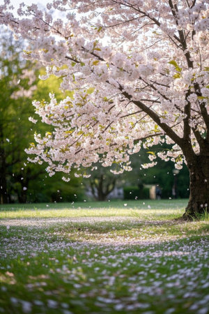 Blooming FlowerTree Fallen Flower Petalの素材