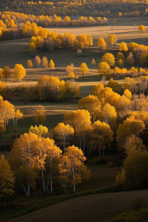 Autumn Wilderness GoldenGroveScenery Colorの素材