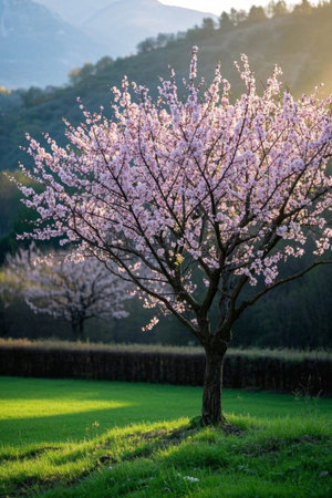 Light Bloom Pink Color FlowerTreeの素材