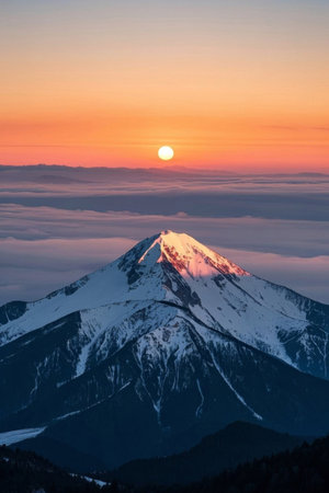 Snow Mountain Day NaturalLandscapeの素材