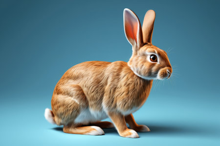 Close up the brown rabbitの素材