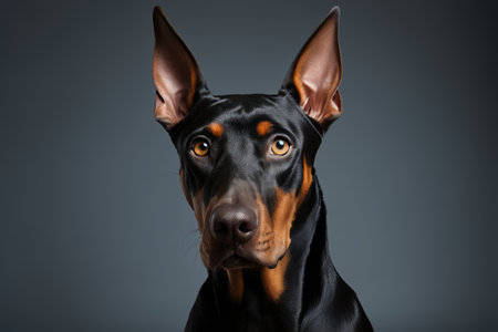 Doberman Pinscher Close upの素材