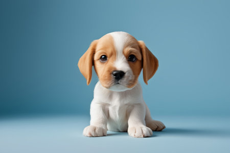 Cute puppy front close upの素材