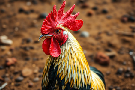 Close up rooster head materialの素材