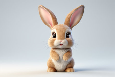 Cute cartoon bunny imageの素材