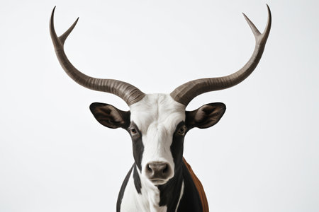 Close up of a long horned mammalの素材