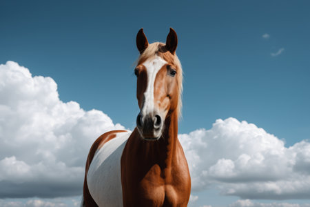 Junmat under the blue sky and white clouds writesの素材