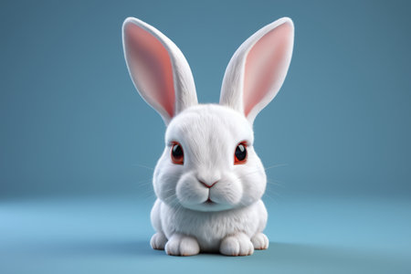 Cute White Rabbit Close upの素材