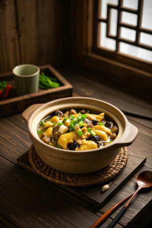 Chinese Crock Pot Stew Gourmet Still Lifeの素材