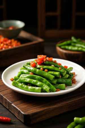Close up of bean curd delicacies on the plateの素材