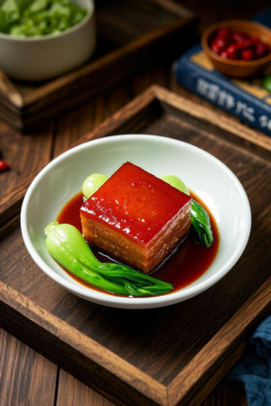 Chinese dish braised pork staged photoの素材