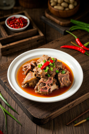 Close up of Chinese Spare Ribs with Sauceの素材