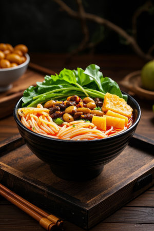 A hearty bowl of Liuzhou snail noodlesの素材