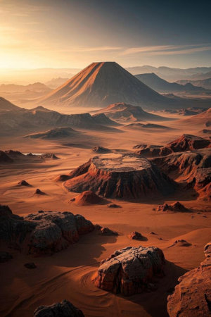 Magnificent panoramic views of the desert landscapeの素材