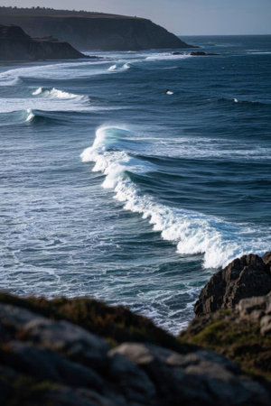Surge view on the coastの素材
