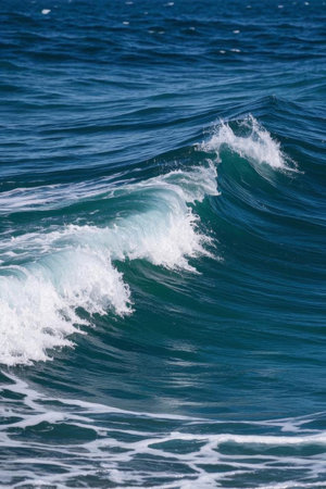 The surging waves in the blue oceanの素材