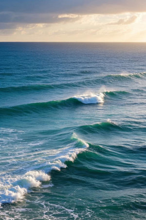 Ocean waves and sky scenesの素材